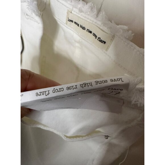 Jessica Simpson Love Song High Rise Crop Flare White Jeans Womens Size 27 Denim - Picture 10 of 12